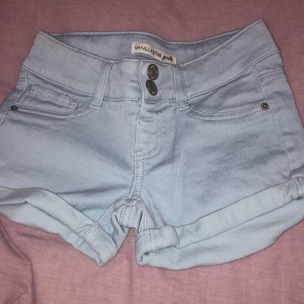 vanillaSTAR girls, light blue shorts